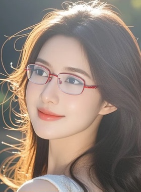 超轻防蓝光近视眼镜女素颜高度散光有度数可配小脸圆框眼睛架