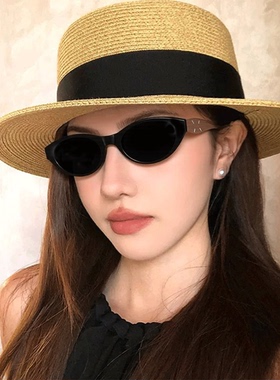 欧美猫眼墨镜女款2025新款网红高级感户外近视太阳镜防紫外线