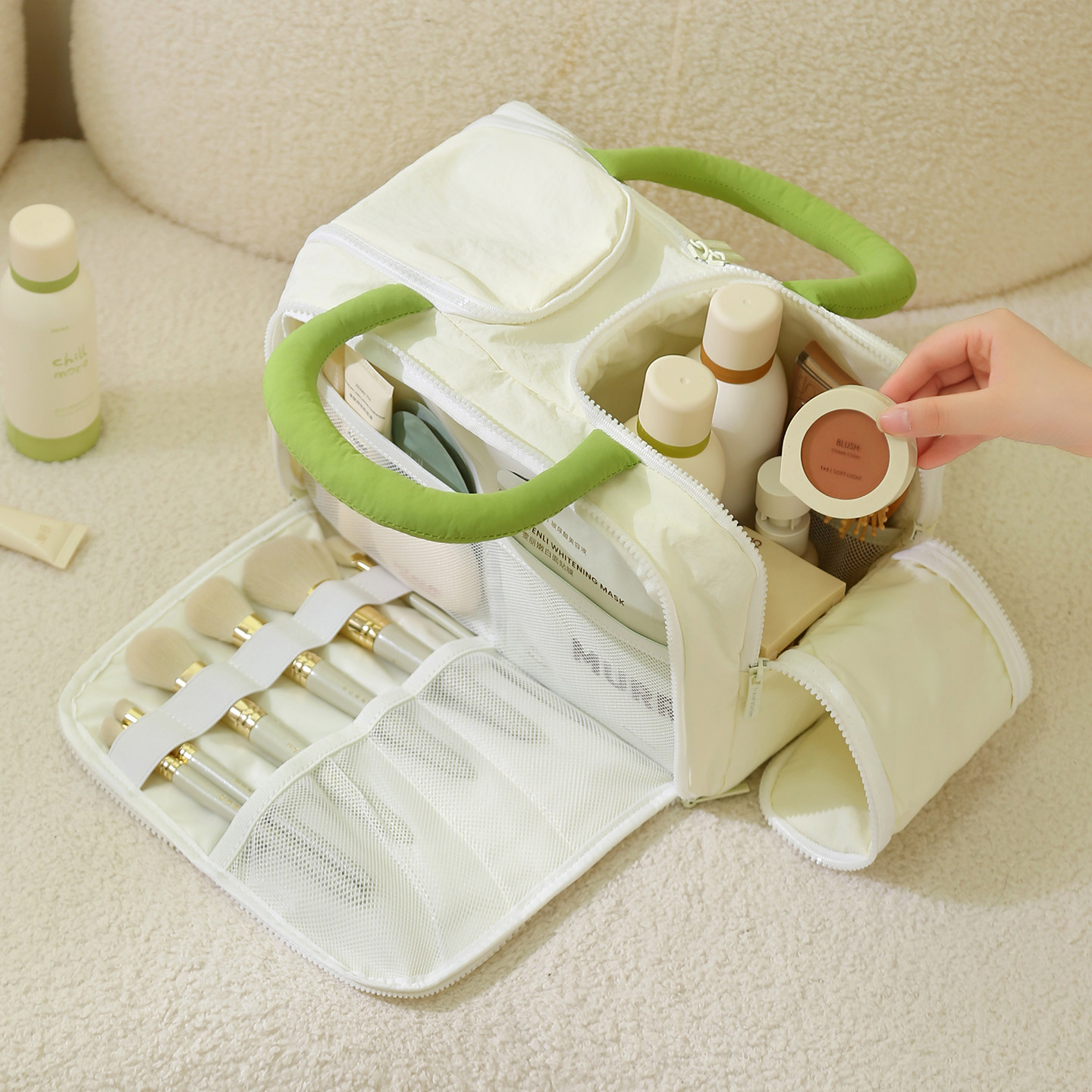 化妆包出差旅行洗漱包便携手提化妆刷收纳袋大容量化妆品收纳包,收纳整理,化妆包,淘宝优惠券,粉丝福利购,淘宝优惠卷