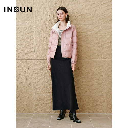 「轻暖羽绒」INSUN恩裳专选立领轻薄长白山鹅绒羽绒服