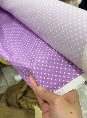 POR*S1961，3米福利，意大利进口纸感长绒棉圆点