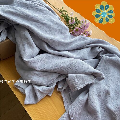 米设计师品牌余料灰兰色水洗