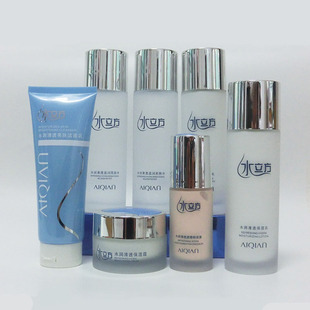 爱倩化妆品水立方护肤系列补水保湿乳液爽肤水面霜润白提亮套装