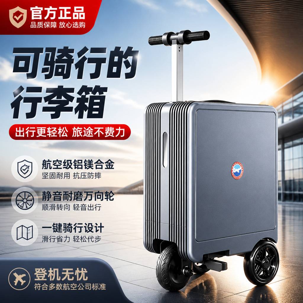 电动行李箱旅行箱可登机智能折叠图片