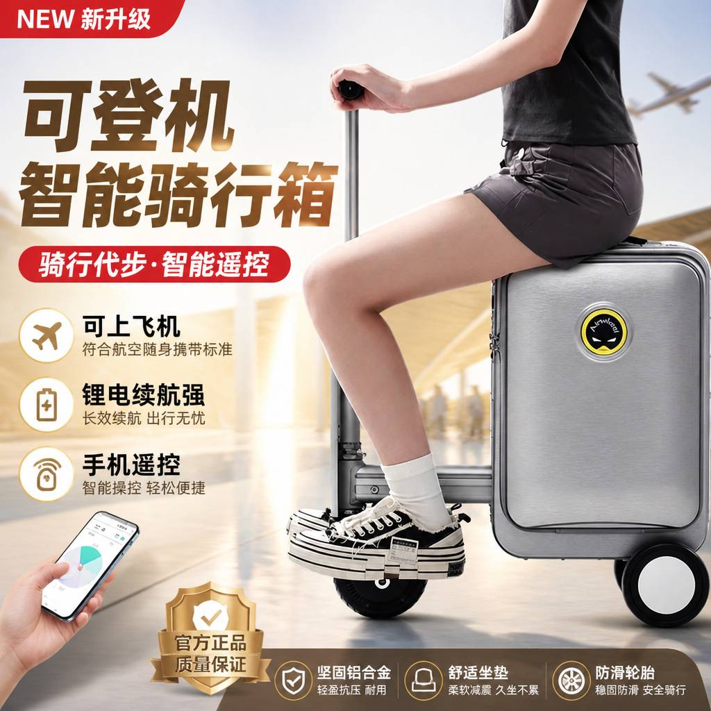 电动行李箱可坐可骑咨询有优惠图片