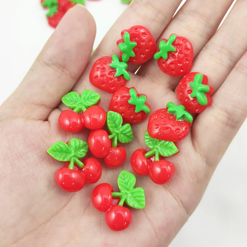 树脂50颗红色配件樱桃