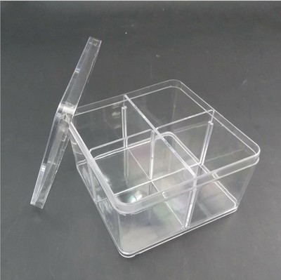 四格正方形透明塑料环保diy盒子
