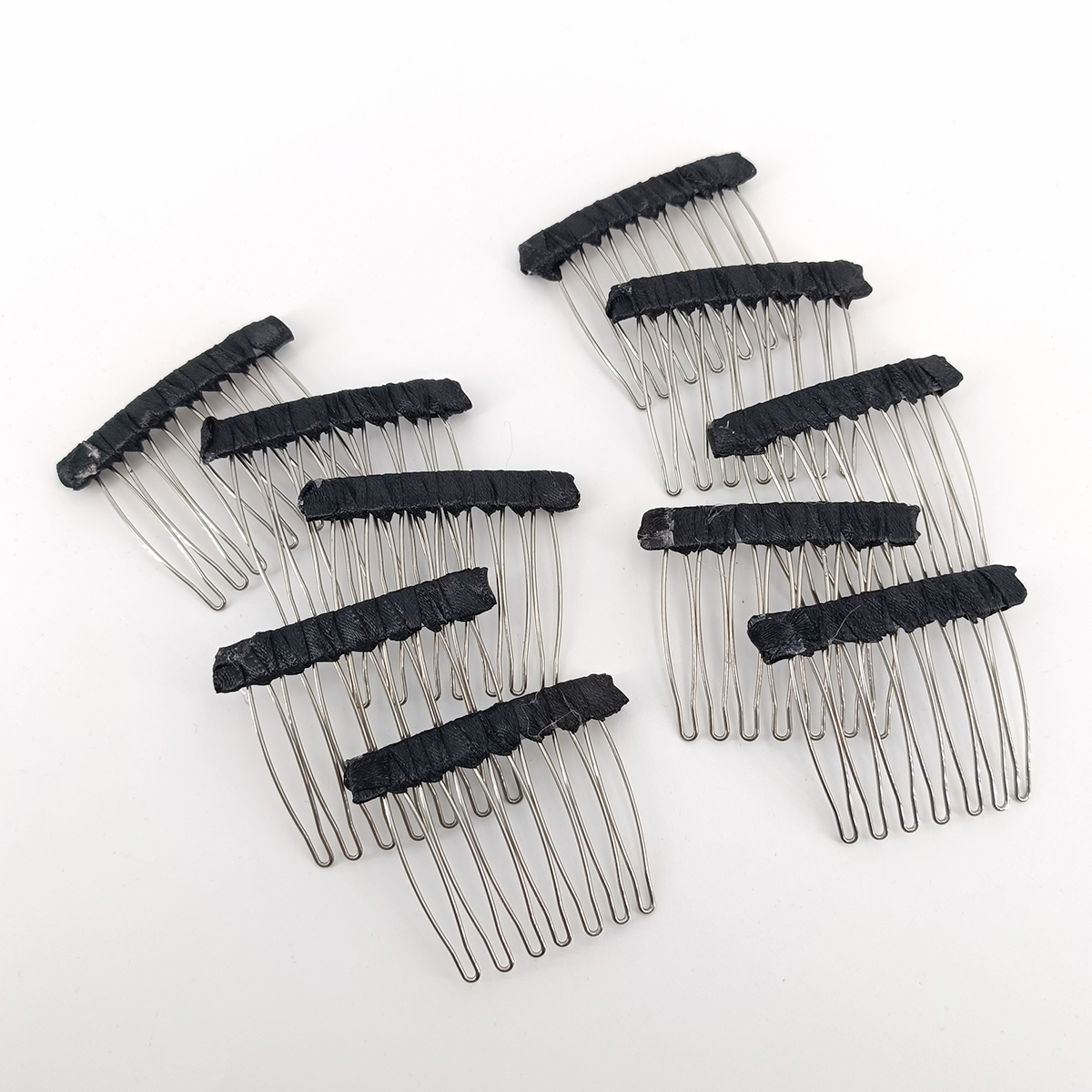 不锈钢绕布发梳10个装