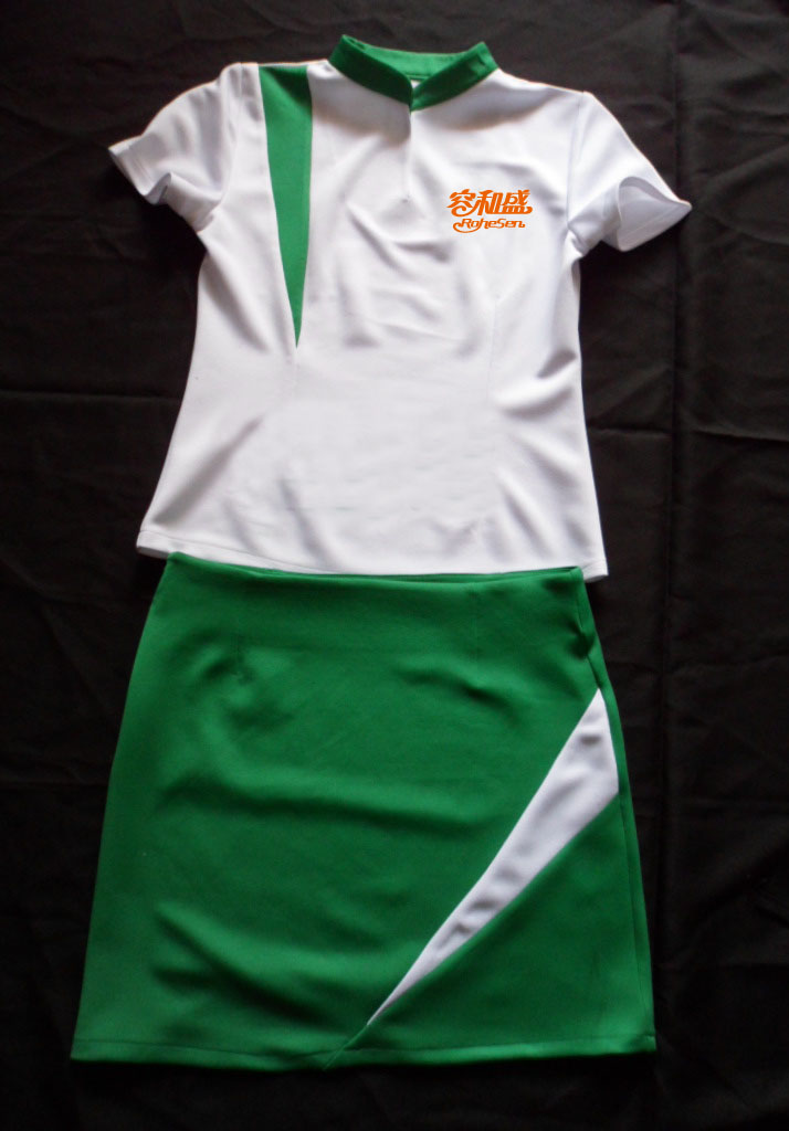 春夏季促销员服装超市食品啤酒牛奶饮料销售员服装商场导购员长袖