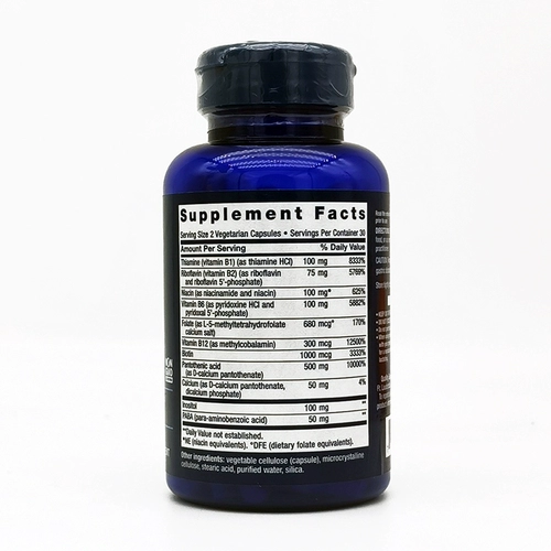 Прямая почтовая почта American Life Extension B-Complex Active B Витамин B содержит 60 зерен фолиевой кислоты B12