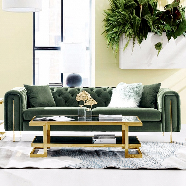 ins风沙发意式美式轻奢布艺沙发客厅欧式简约三人布艺沙发CA35