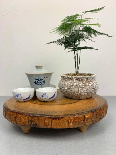 实木壶承绿植饰品摆件古董底座托盘小木墩子
