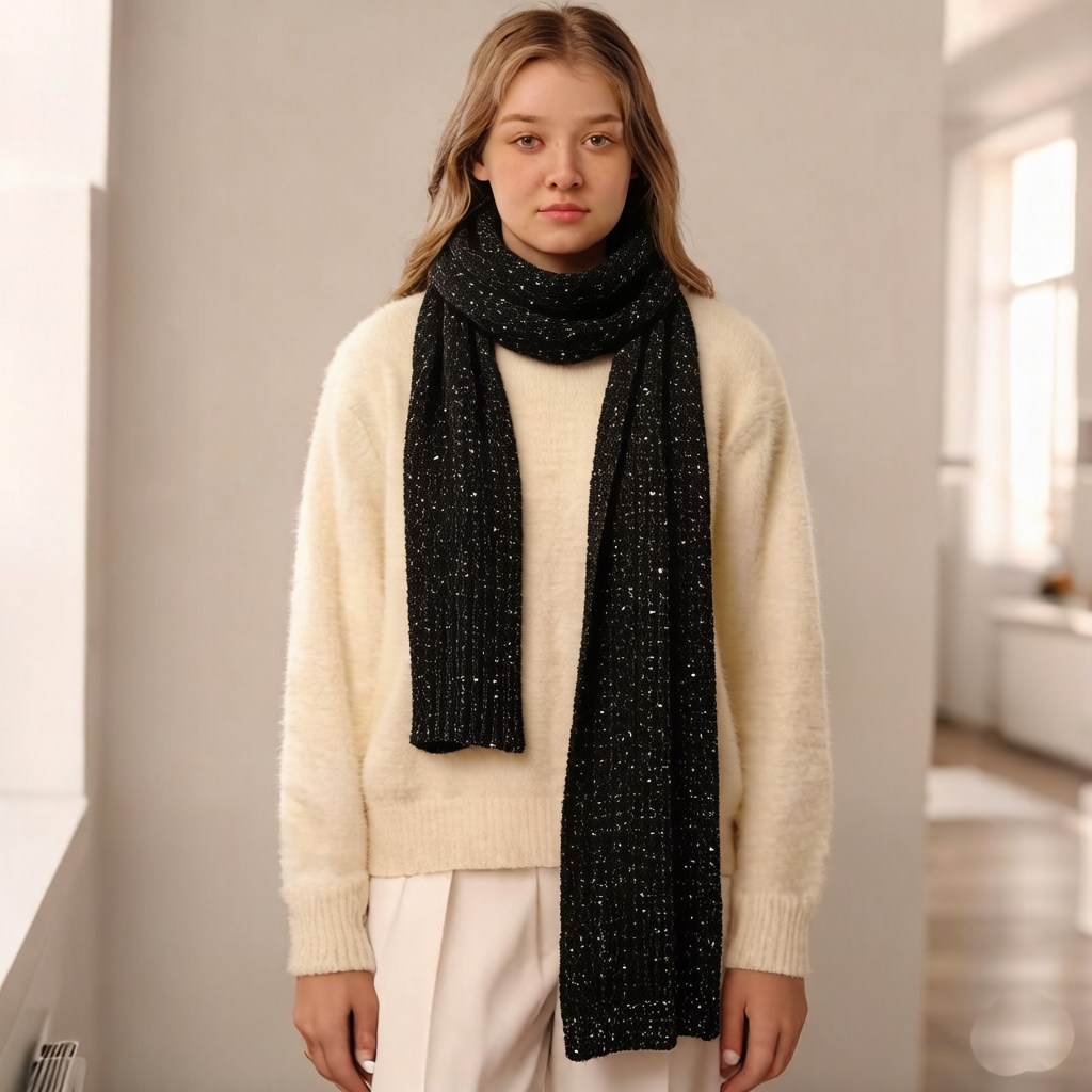 韩版潮冬天学生加厚保暖围巾新 韩国秋冬季女士纯色毛线围脖套头