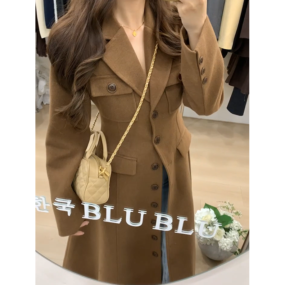 露丝穿搭法式复古高级收腰时尚气质单排夹棉呢子秋冬百搭毛呢外套,女装/女士精品,毛呢外套,淘宝优惠券,粉丝福利购,淘宝优惠卷