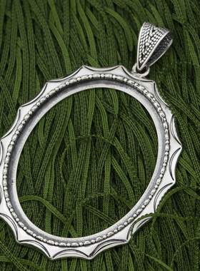 diy包边未镶嵌琥珀蜜蜡吊坠空托