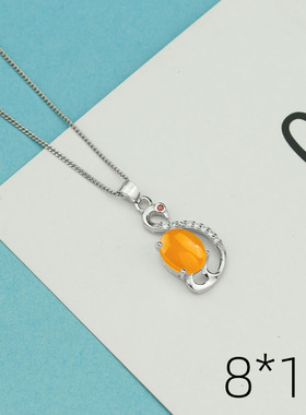 diy纯银蜜蜡宝石镶嵌空托