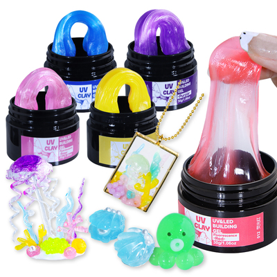 彩色uv自由树脂胶捏捏手绘软糖胶免调色可塑立体固态胶diy手工