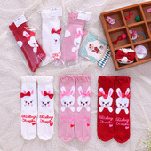 Shirly temple 现货 同款 儿童女童可爱小兔子蝴蝶结中筒袜童袜