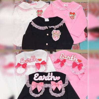 兔耳朵长袖T恤卡通可爱春秋翻领