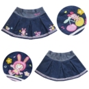 mezzopiano钢琴家mp可爱软妹卡通牛仔短裙甜美百褶裙女儿服女童装