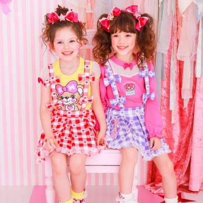 日本潮牌原单新款格子背带裙