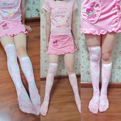 mezzopiano mp钢琴婚纱兔卡通丝袜长筒袜中筒袜子女儿服软萌跳妹