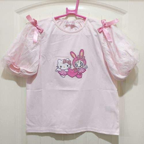 mezzopiano钢琴家mp可爱女童装可爱甜美女儿服花边蕾丝短袖夏装