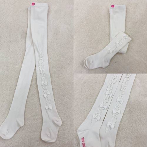 mezzopiano mp日系甜美钢琴家蝴蝶结花边女童装连裤袜打底裤袜