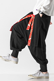20秋冬大码风亚麻棉麻休闲宽松哈伦仙鹤裙裤汉服K113/P80，男装休闲裤，钱塘713