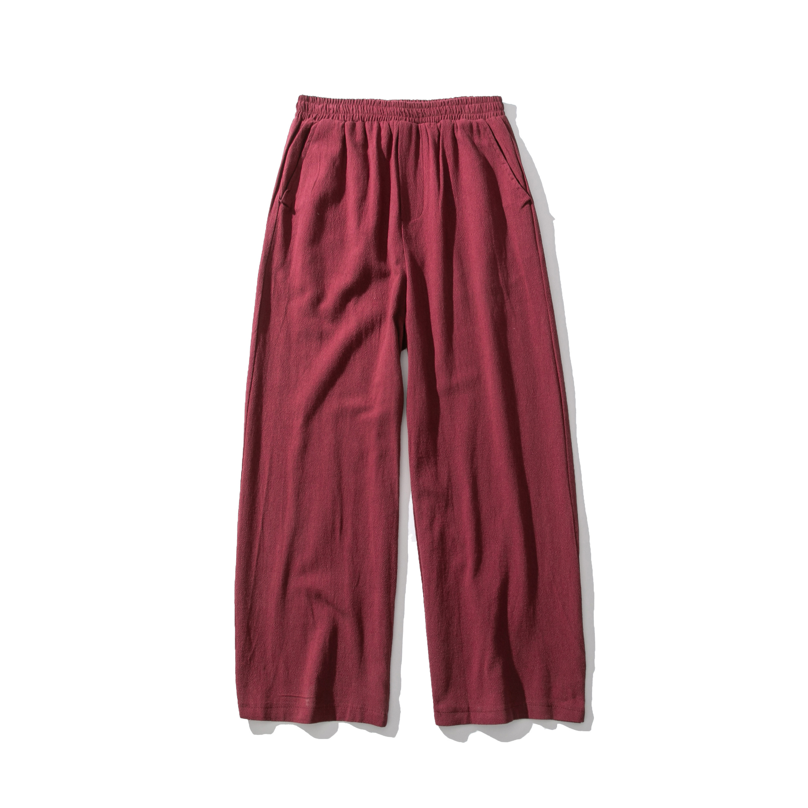 春夏风个性汉服阔腿麻裤宽松直筒休闲裤男女喇叭裙裤K51/P75,男装休闲裤,钱塘713