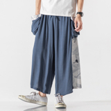 20秋装大码风个性汉服仙鹤古风坠感休闲宽松哈伦裤k111/P70，男装休闲裤，钱塘713