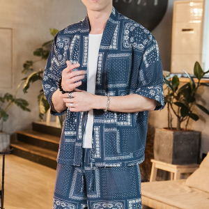 大码情侣男女防晒衣服夏装外套风棉麻休闲沙滩服 F03-F06/P45图片