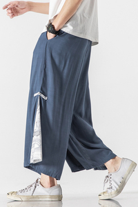 20秋装大码风汉服宋裤仙鹤古风坠感休闲哈伦裤情侣 k110/P70图片