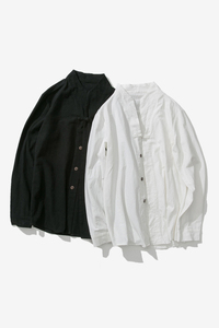 20秋冬大码日系风盘扣棉麻汉服衬衫立领亚麻外套男 C33/P65图片