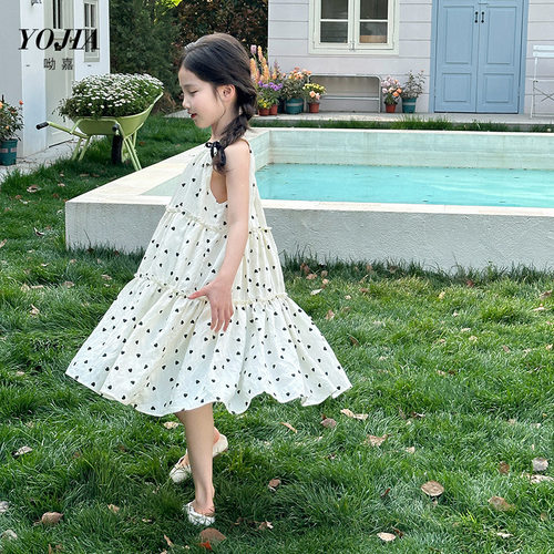 yojia女童连衣裙夏装2026新款洋气波点儿童公主裙夏日裙子