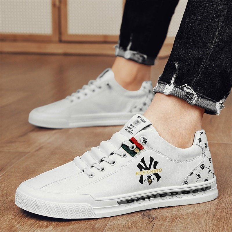 欧州站男鞋春夏百搭懒人鞋套脚秋小白鞋防滑潮鞋秋冬休闲真皮板鞋