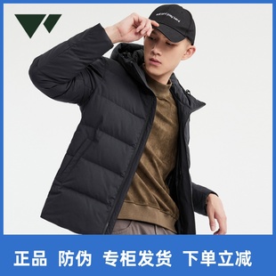 七匹狼短款 新品 羽绒服男加厚连帽防泼水柔软鸭绒蓄热保暖外套冬季