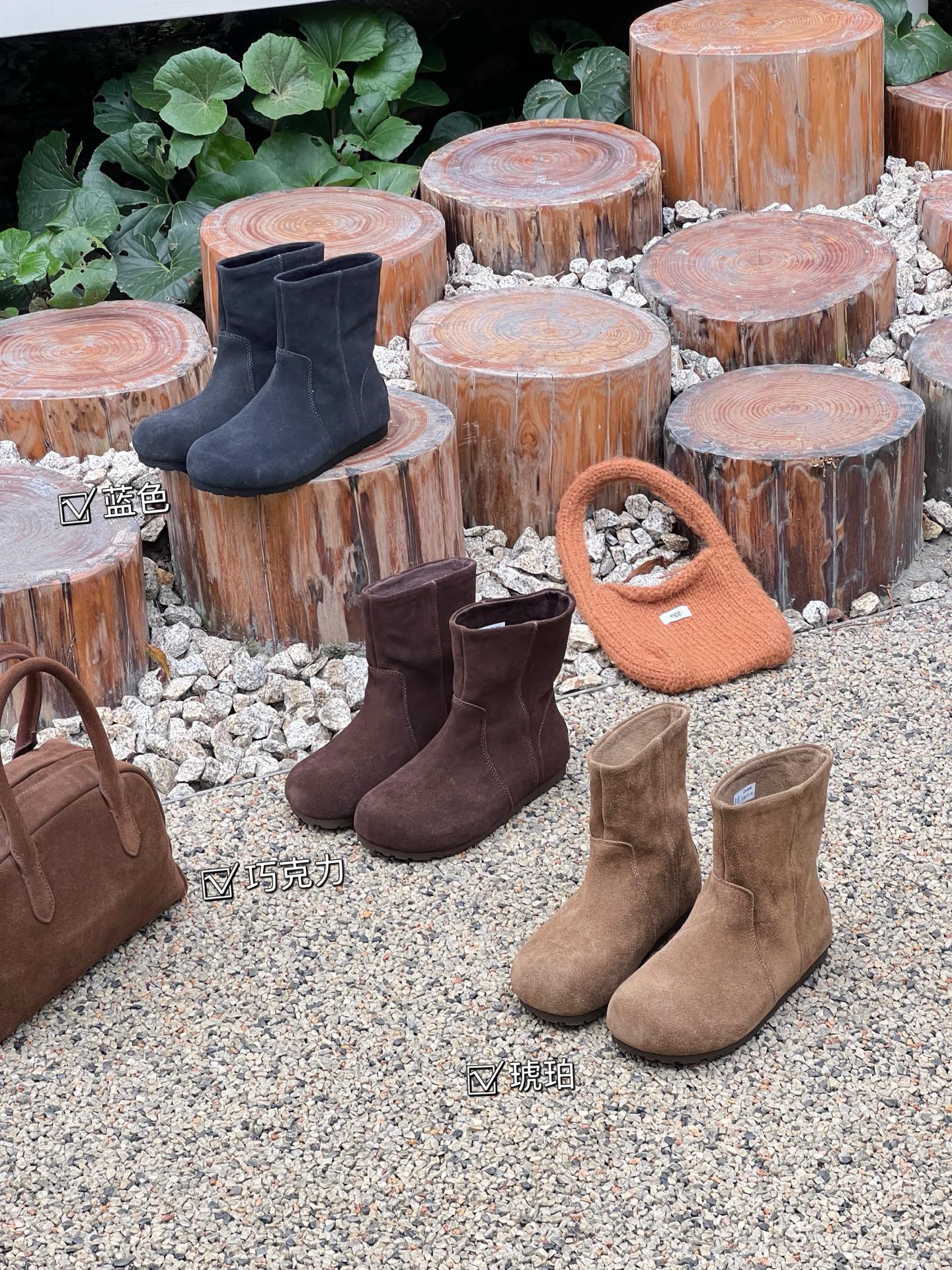 厚底雪地靴2025冬新款真皮复古百搭加绒保暖显瘦勃肯套筒中筒短靴