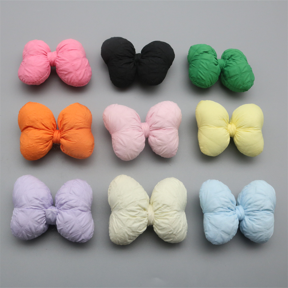 糖果色布艺蝴蝶结配件 diy儿童发夹头饰服装娃娃包包辅料圣诞装饰