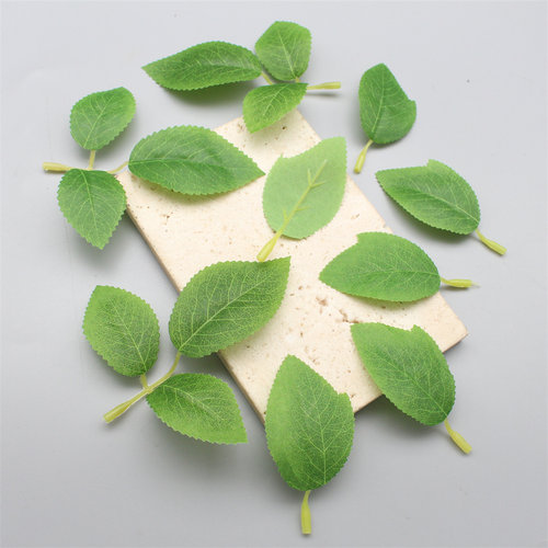 丝印花叶3叉玫瑰叶单只花束花叶