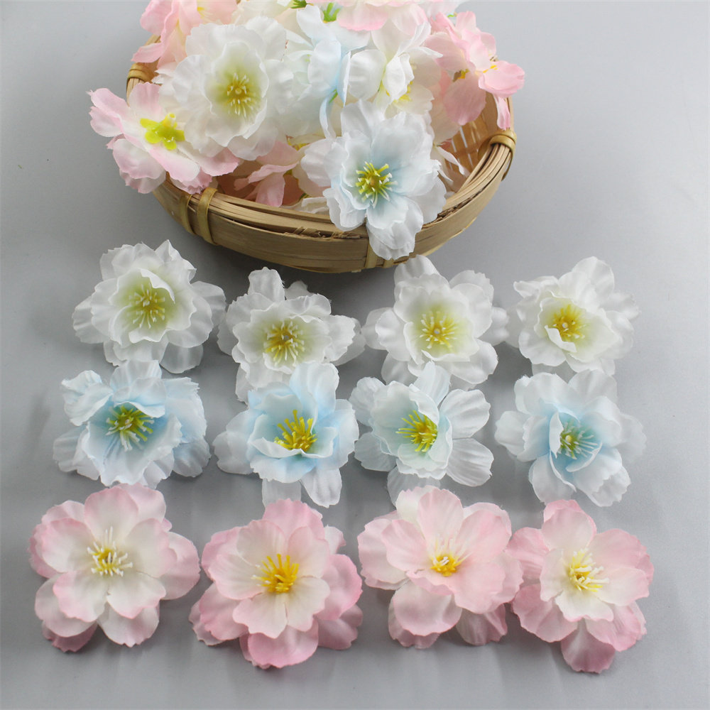 仿真樱花花朵 diy手工森系簪花服装配饰婚庆肥皂花拍照道具永生花