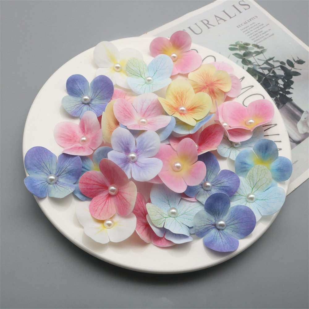 新款仿真蝴蝶兰珍珠花瓣 diy发簪手工头饰家居布置窗帘装饰ins风