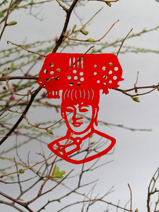 甄嬛传头像剪纸挂树枝汽车福袋锦鲤大光圈肖像书签塑封同款 定制