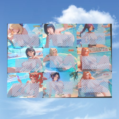 动漫女主系列 竹兰 井上织姬 松本乱菊 纲手 雏田 一组9张63*88mm