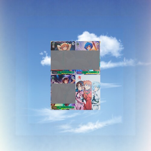 新世纪福音战士 Eva  绫波丽 真希波 明日香3张 折光彩闪63*88mm