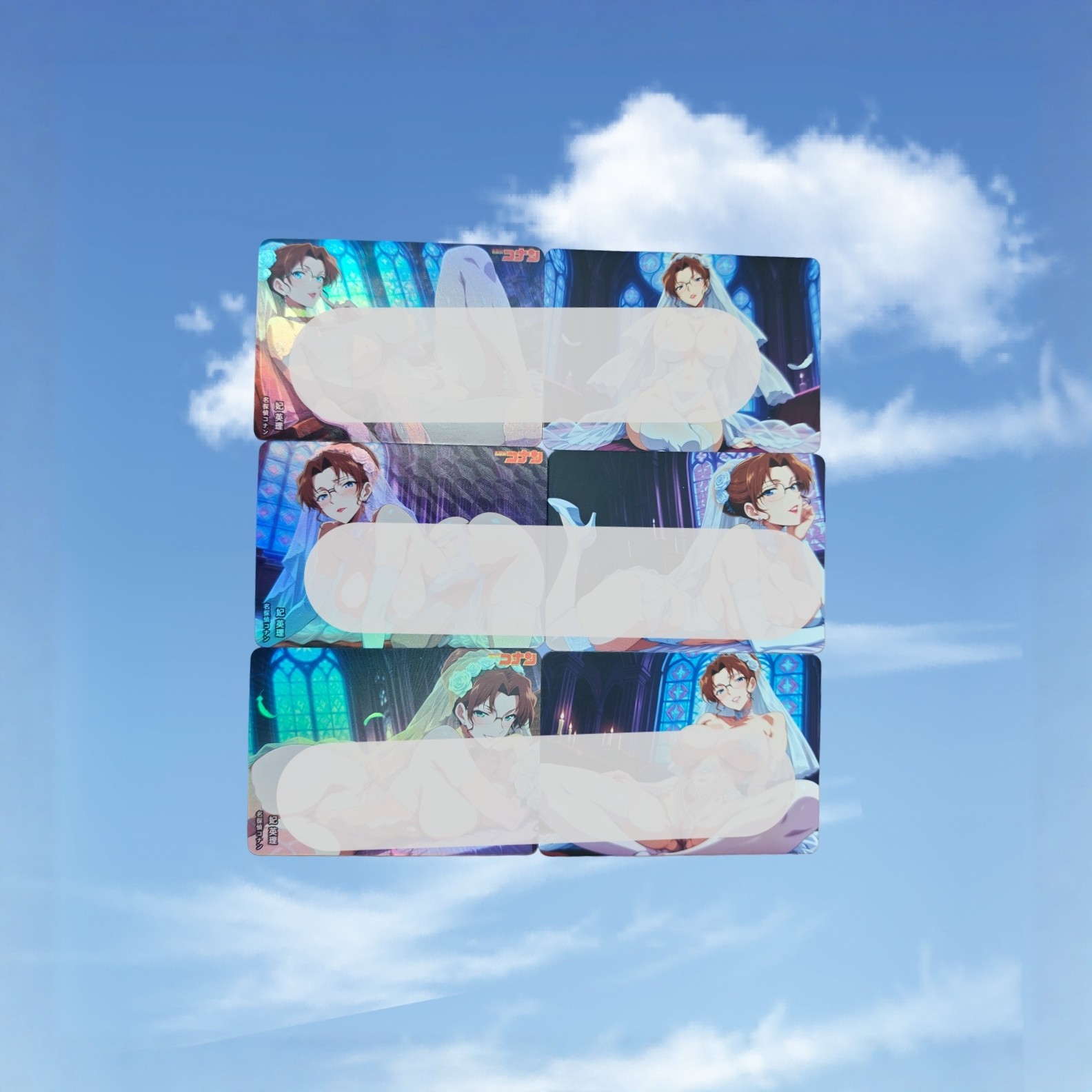 名侦探柯南 妃英理御姐の花嫁性感婚纱 第二弹3张折光彩闪63*88mm