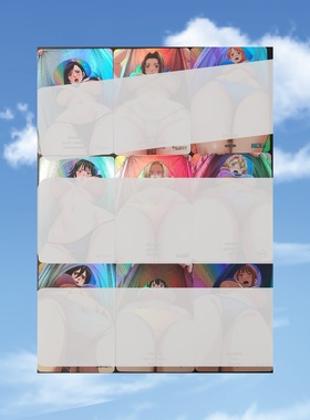 动漫女神合辑 蒂法娜美吹雪18号约尔玛奇玛 折光彩闪9张63*88mm