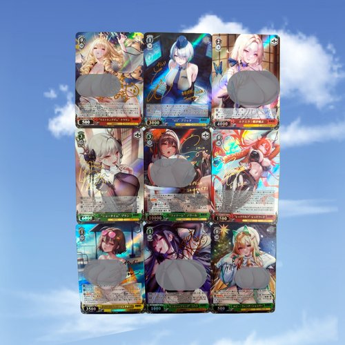 WS自制 胜利女神:妮姬 nikke 9张 烫金签名 折光彩闪工艺63*88mm