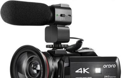 欧达摄像机麦克枪型充电式变焦