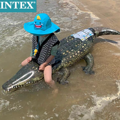 INTEX鳄鱼儿童充气泳圈水上坐骑